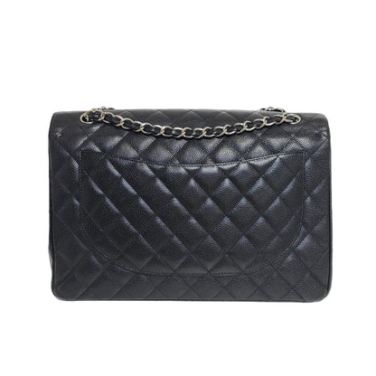 Chanel Maxi Double Flap Caviar – Silver Hardware