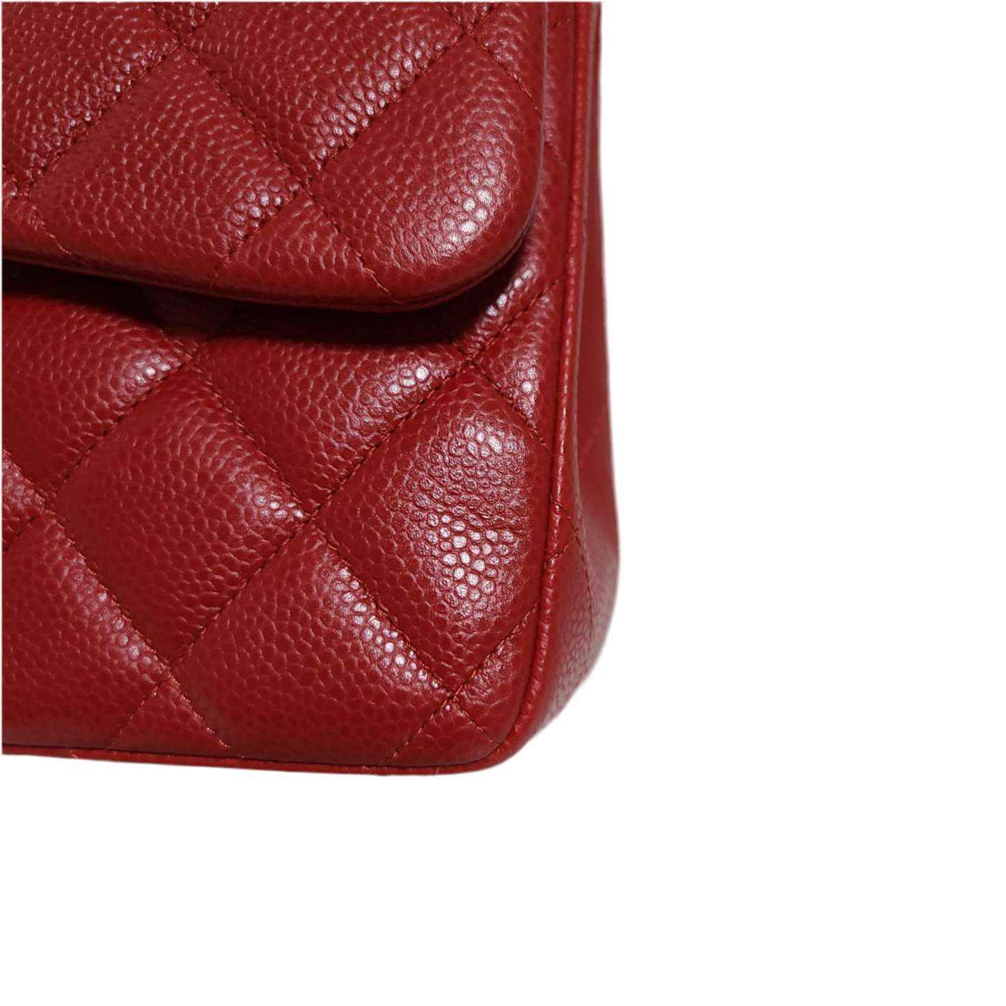 Chanel Classic Double Flap Bag Size (L) Red Caviar