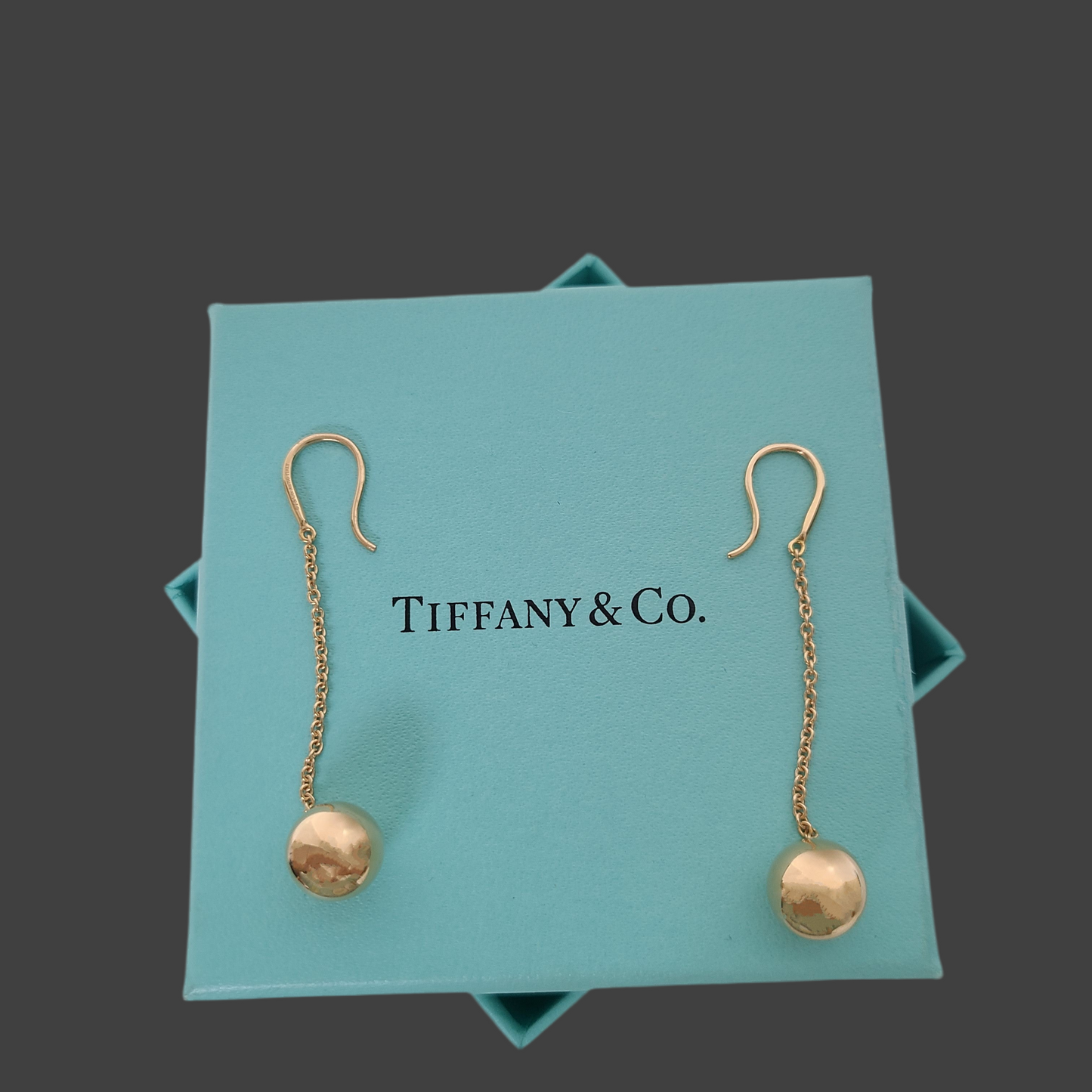 Tiffany Hard Ware Drop Earring 18K  Y/G