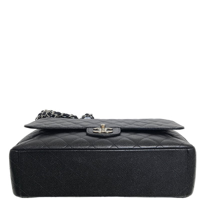 Chanel Maxi Double Flap Caviar – Silver Hardware