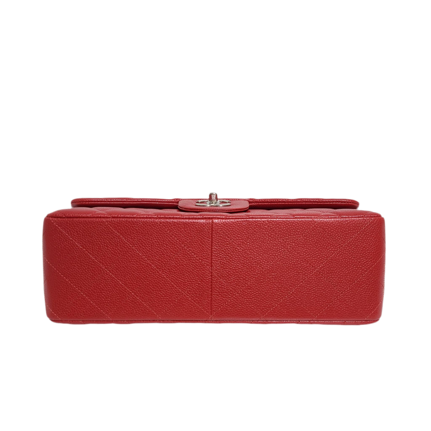 Chanel Classic Double Flap Bag Size (L) Red Caviar