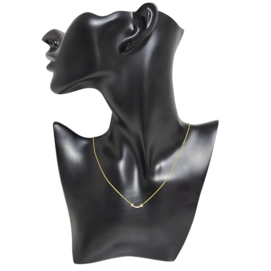Tiffany & Co. T Smile Mini Necklace – 18k Gold with Diamonds