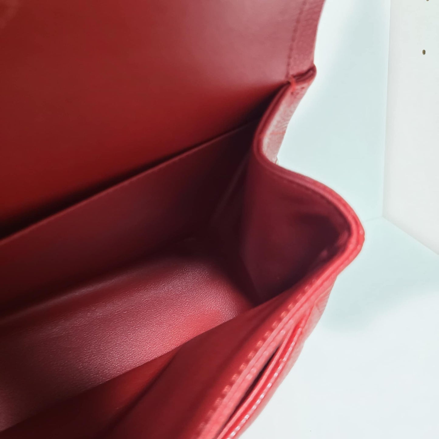 Chanel Classic Double Flap Bag Size (L) Red Caviar